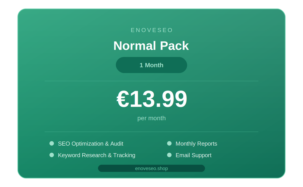 1 Month SEO Plan